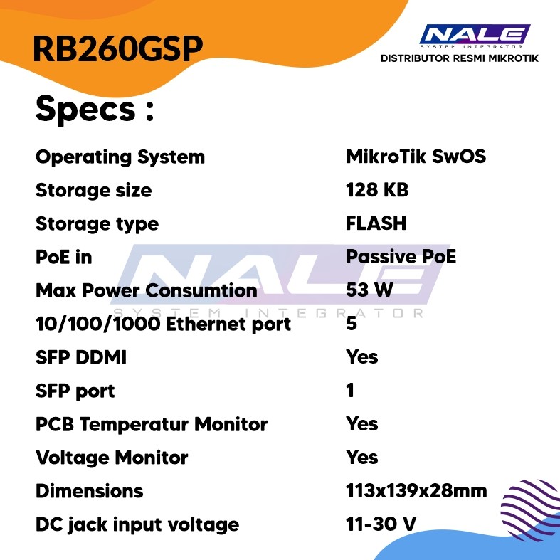 RB260GSP spek Mikrotik RB260GSP - Gambar 3