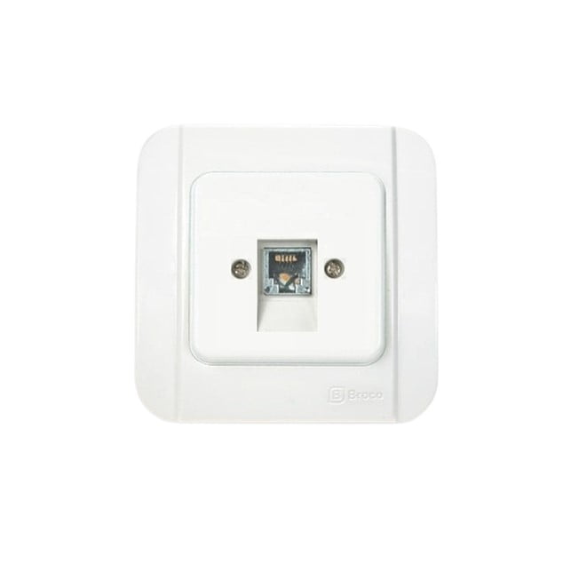 439 STOP KONTAK TELP BROCO GALLEO G171-55S WHITE - Gambar 1